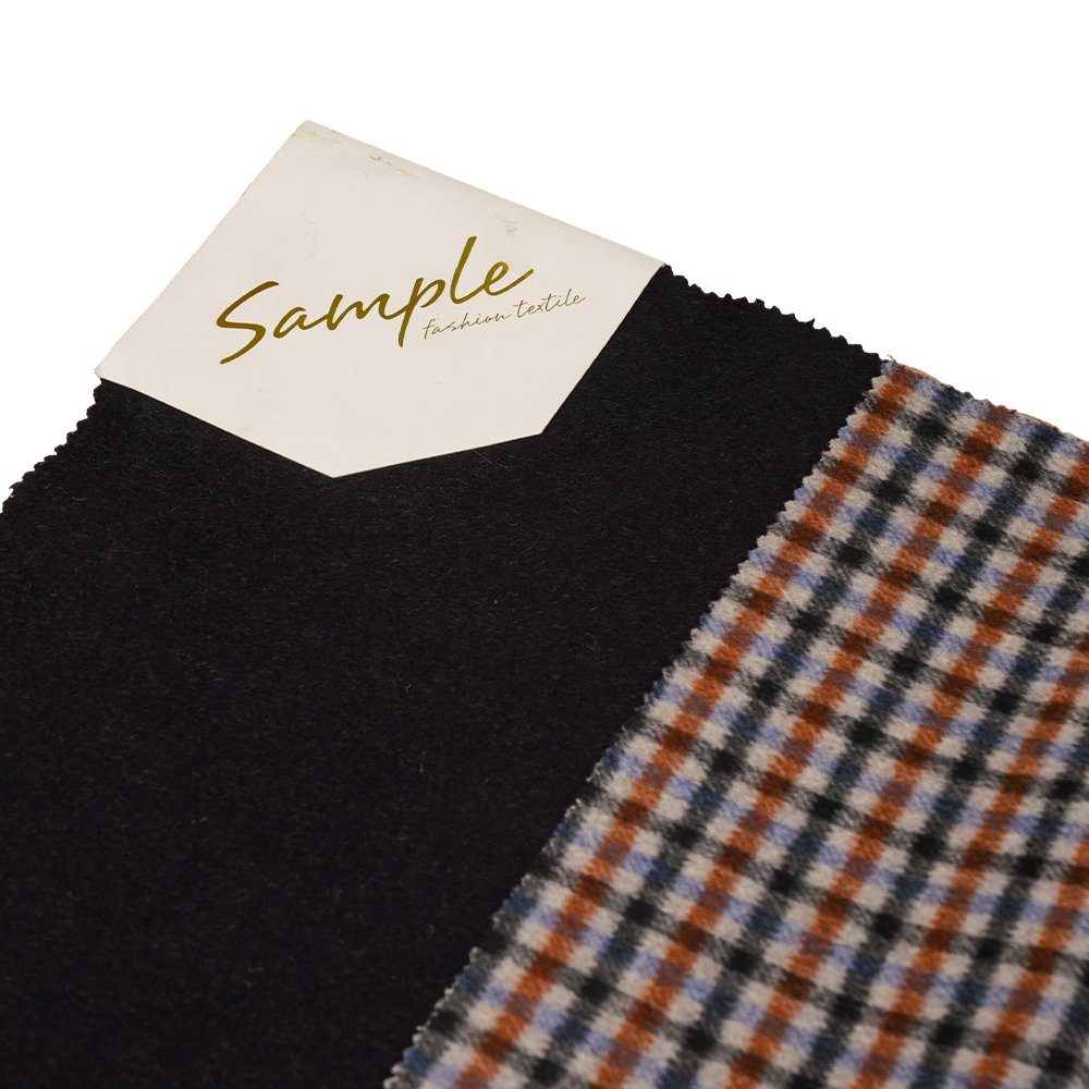 50% Wool, 50% Other Fiber, 780G/M, Color Plaid, Double-Face Overcoating Fabric, ML-22221250