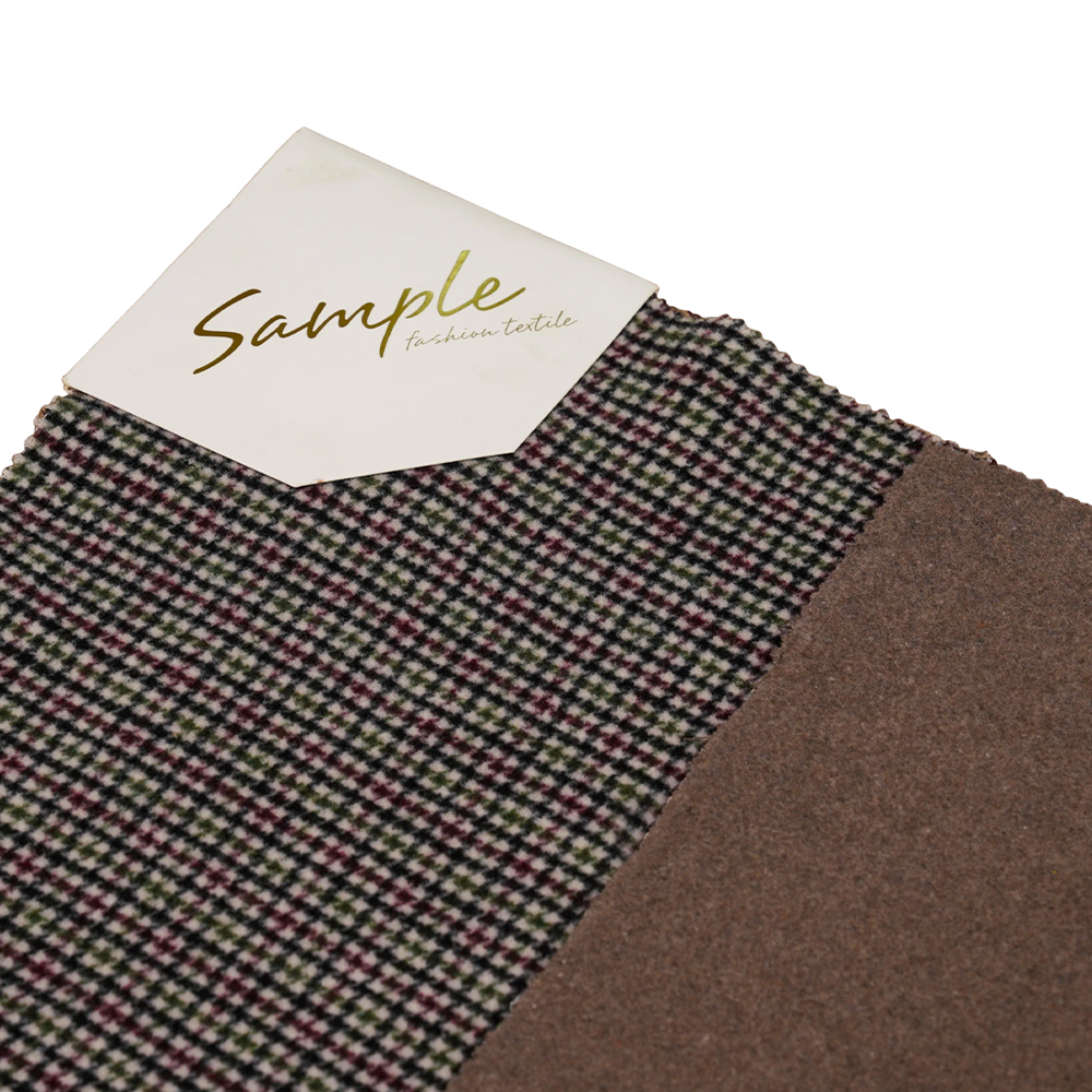 20% Wool, 70% Polyester, 10% Other Fiber, 800G/M, Color Check, Double-Sided Velvet Fabric, ML-4400-3