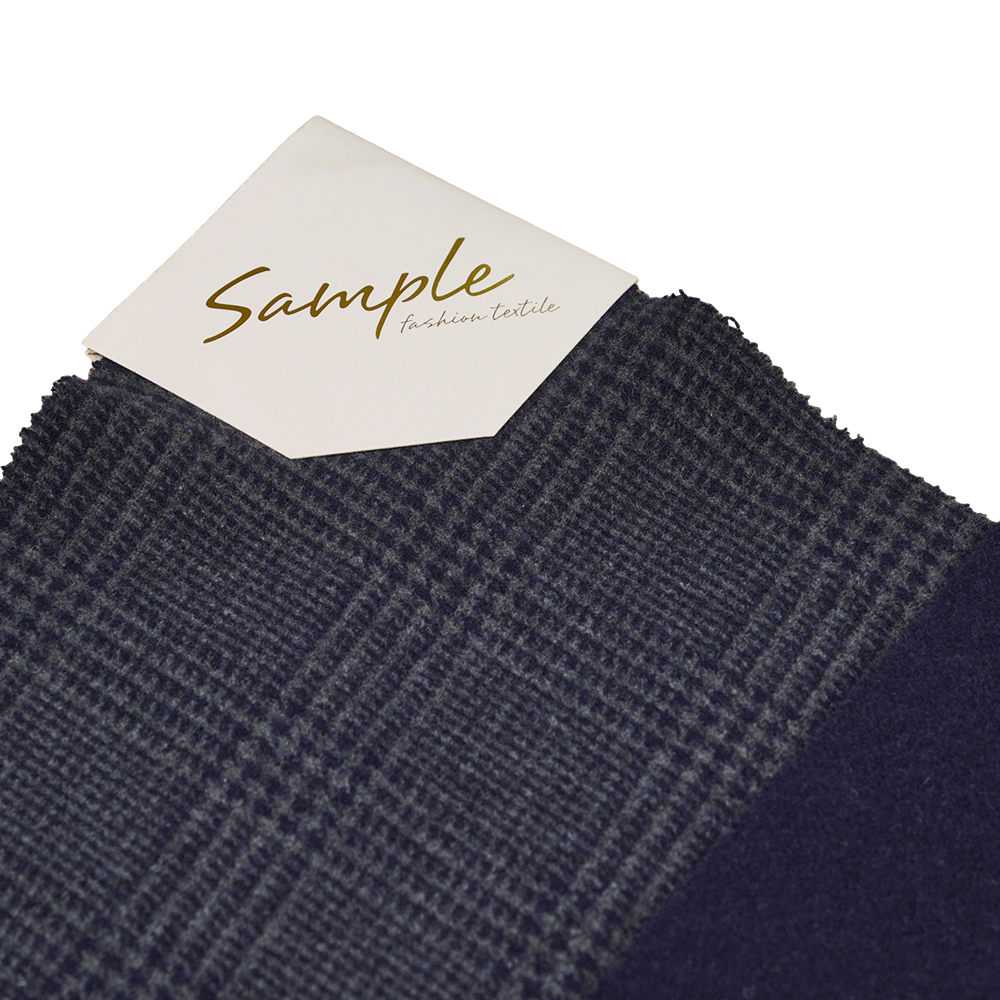55% Wool, 45% Othe,r 645G/M, Navy Blue, Double-Faced Velvet Fabric, ML-3010305-1