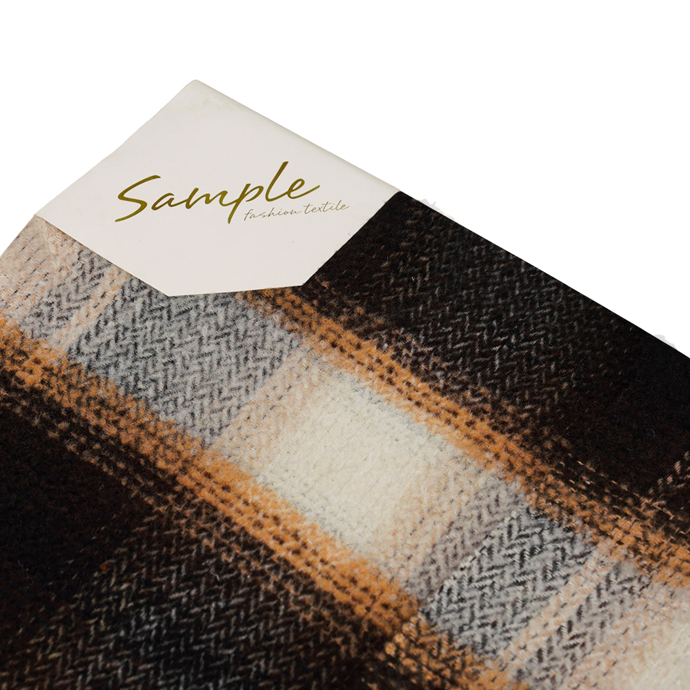 40% Wool, 60% Polyester, 540G/M, Black and White, Circle Tweed Fabric, ML-8021071