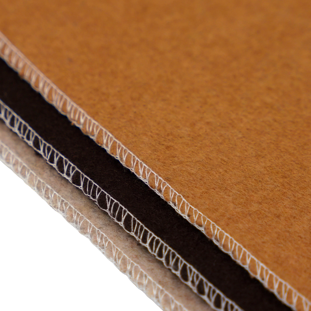 20% Wool, 70% Polyester, 10% Other Fiber,  870G/M,  Camel ,  Double-Faced Wool Fabric,  ML-110037-9