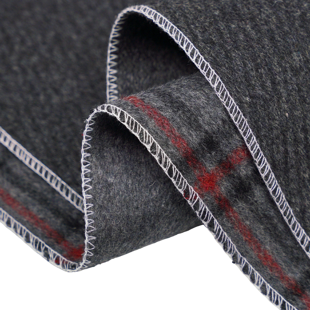 60% Wool, 5% Cashmere, 35% Other Fiber, 750G/M, Gray Plaid, Double-Face Overcoating Fabric, ML-1010157