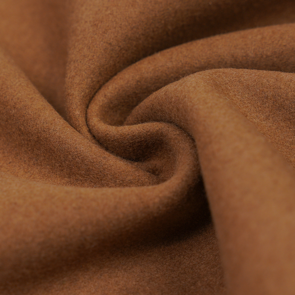 50% Wool, 50% Other Fiber, 730G/M, Camel, Twill Melton Fabric, ML-0412879