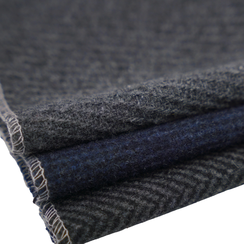 30% Wool, 60% Polyester, 10% Other Fiber, 630G/M, Gray, Twill Melton Fabric, ML-306010