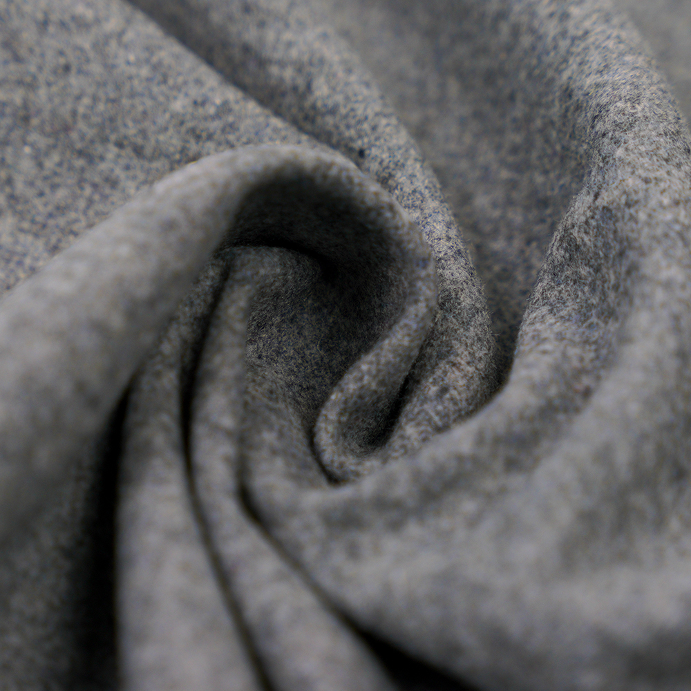 9% Wool, 66% Polyester, 25% Other Fiber, 400G/M, Gray , Flannel Fabric, ML-0124-4169