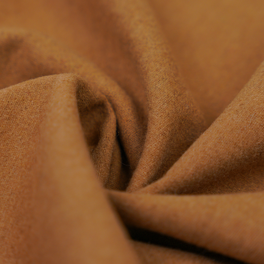 50% Wool, 40% Polyester, 10% Other Fiber, 340G/M, Camel, Flannel Fabric, ML-S0624-201-9