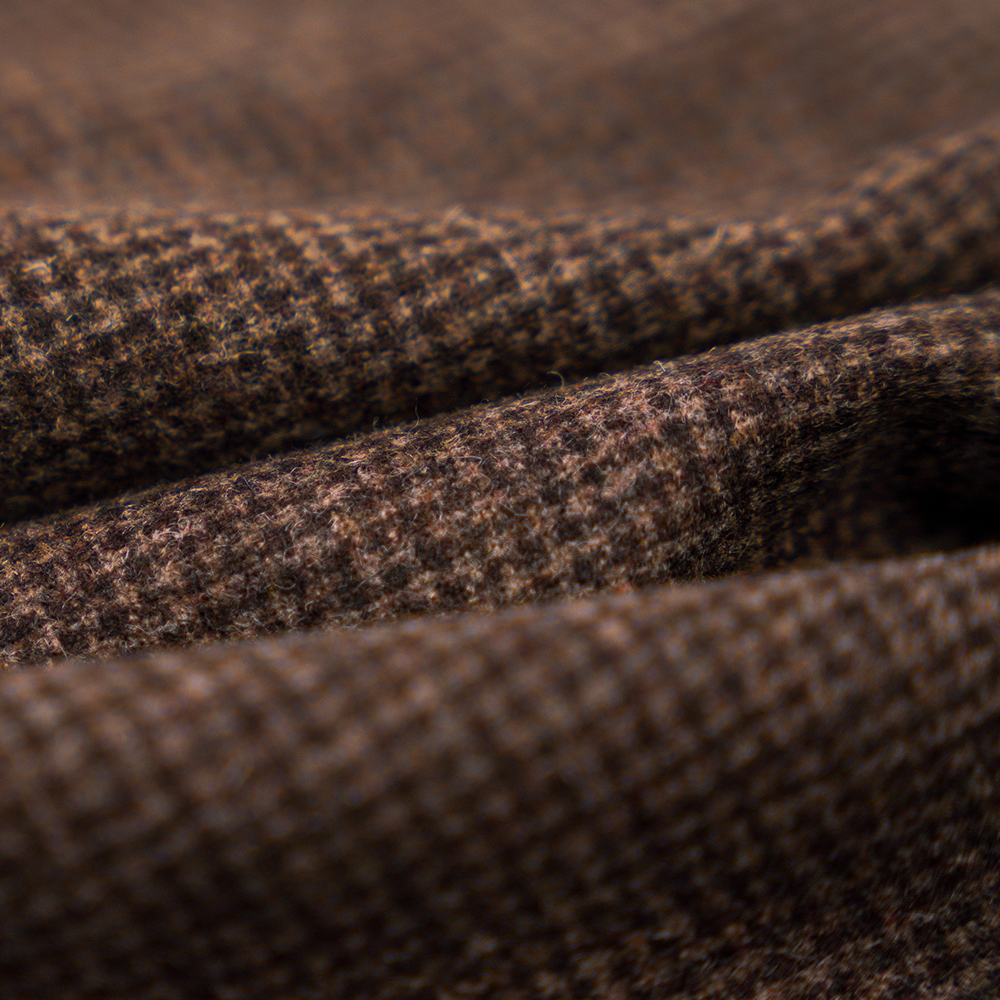 60% Wool, 30% Polyester, 10% Other Fiber, 300G/M, Mixed Coffee + Red Bean Paste Millet, Flannel Fabric, ML-S06-050