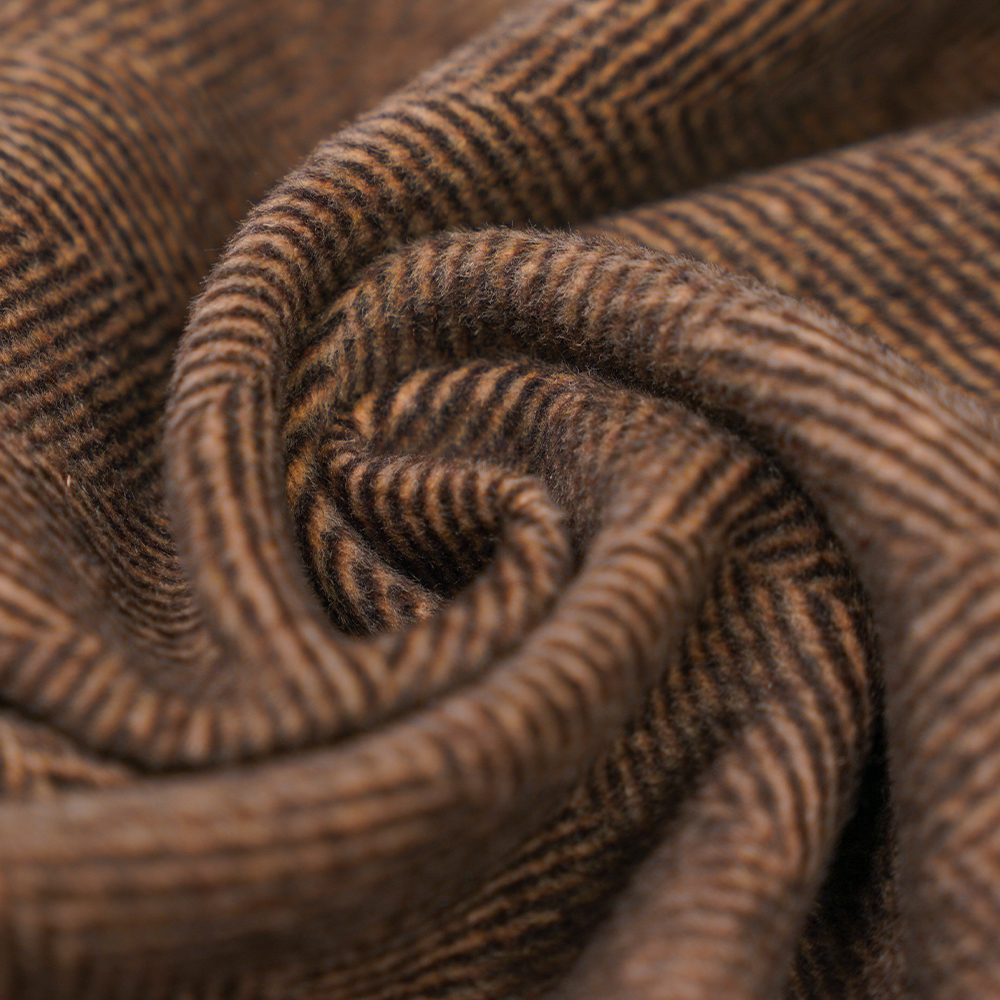 30% Wool, 70% Other Fiber, 630G/M, Camel/Brown, Herringbone Single-Face Overcoating Fabric, ML-222030-7B