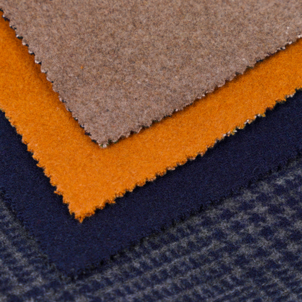 55% Wool, 45% Othe,r 645G/M, Navy Blue, Double-Faced Velvet Fabric, ML-3010305-1