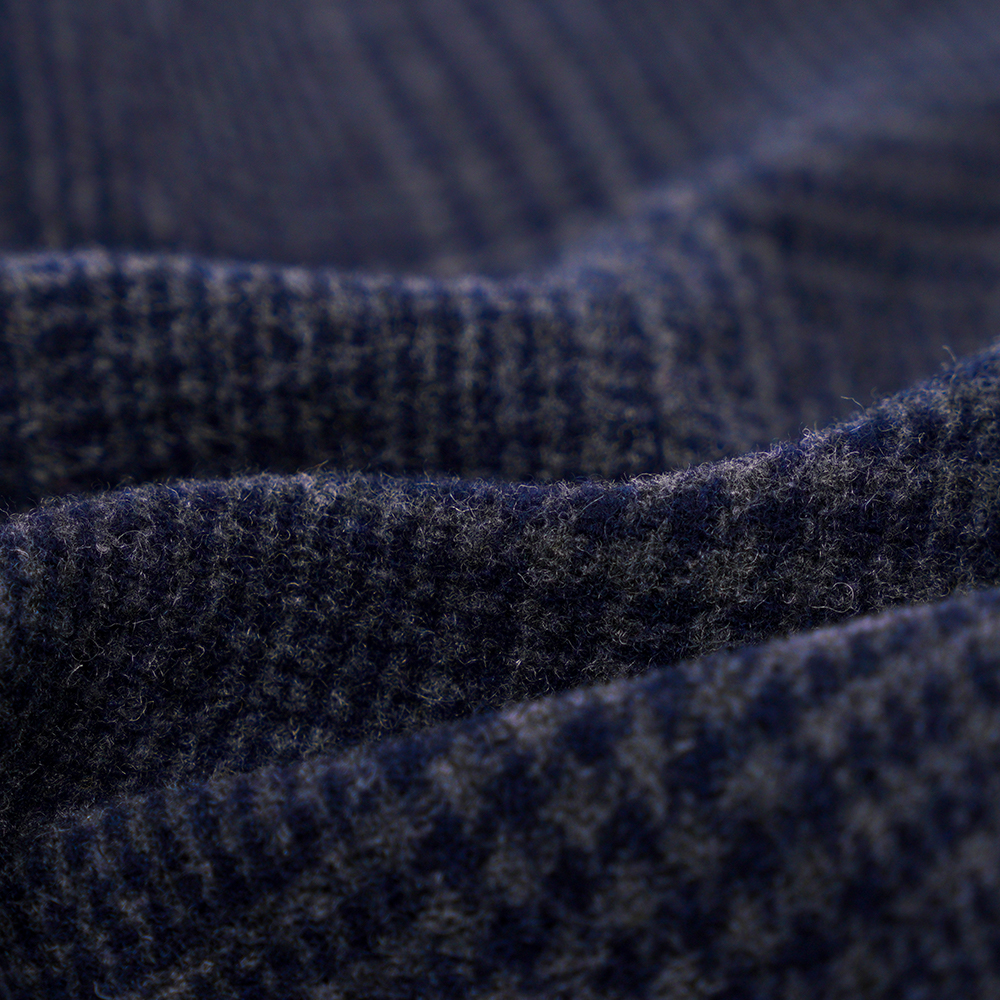 55% Wool, 45% Othe,r 645G/M, Navy Blue, Double-Faced Velvet Fabric, ML-3010305-1