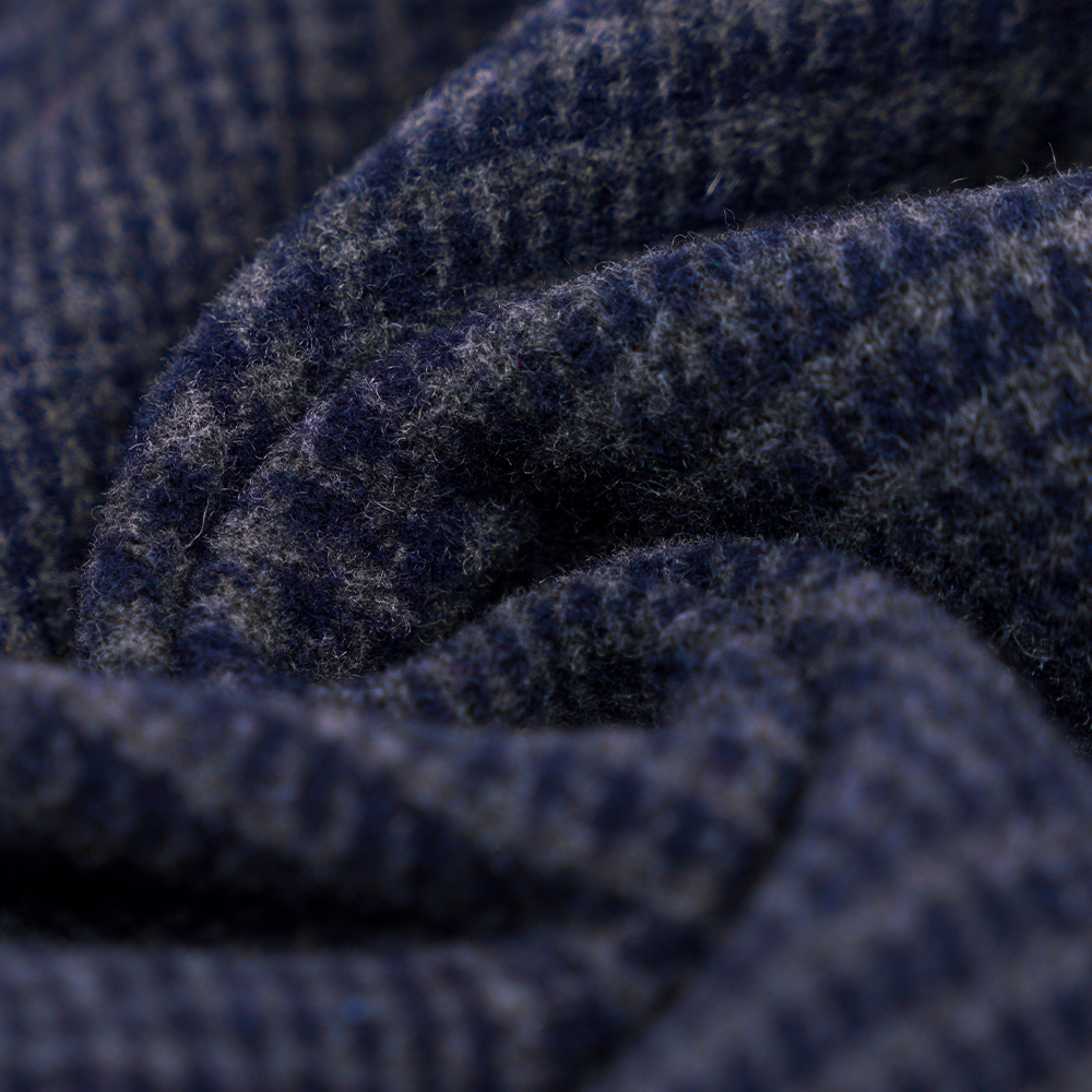 55% Wool, 45% Othe,r 645G/M, Navy Blue, Double-Faced Velvet Fabric, ML-3010305-1