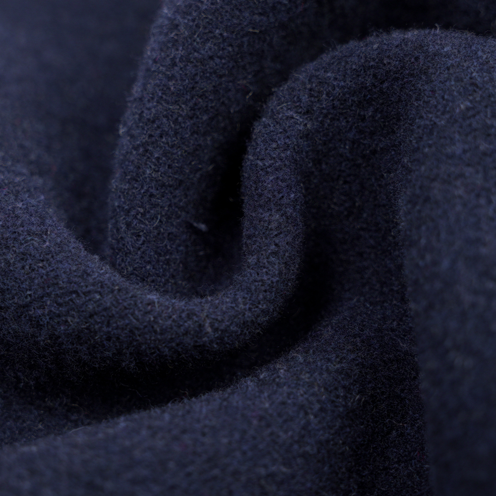 55% Wool, 45% Othe,r 645G/M, Navy Blue, Double-Faced Velvet Fabric, ML-3010305-1