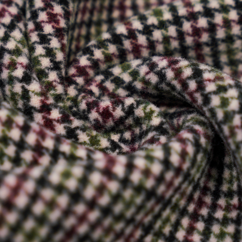 20% Wool, 70% Polyester, 10% Other Fiber, 800G/M, Color Check, Double-Sided Velvet Fabric, ML-4400-3