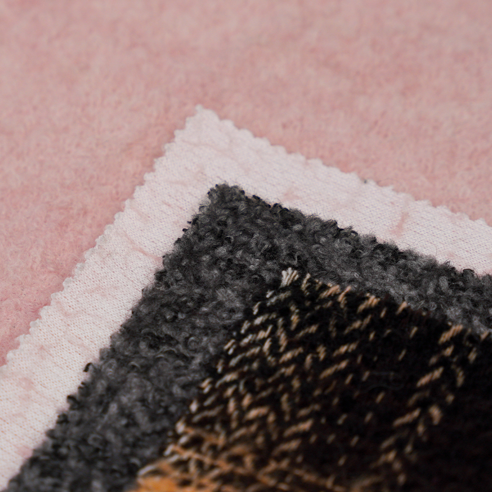 40% Wool, 60% Polyester, 540G/M, Black and White, Circle Tweed Fabric, ML-8021071