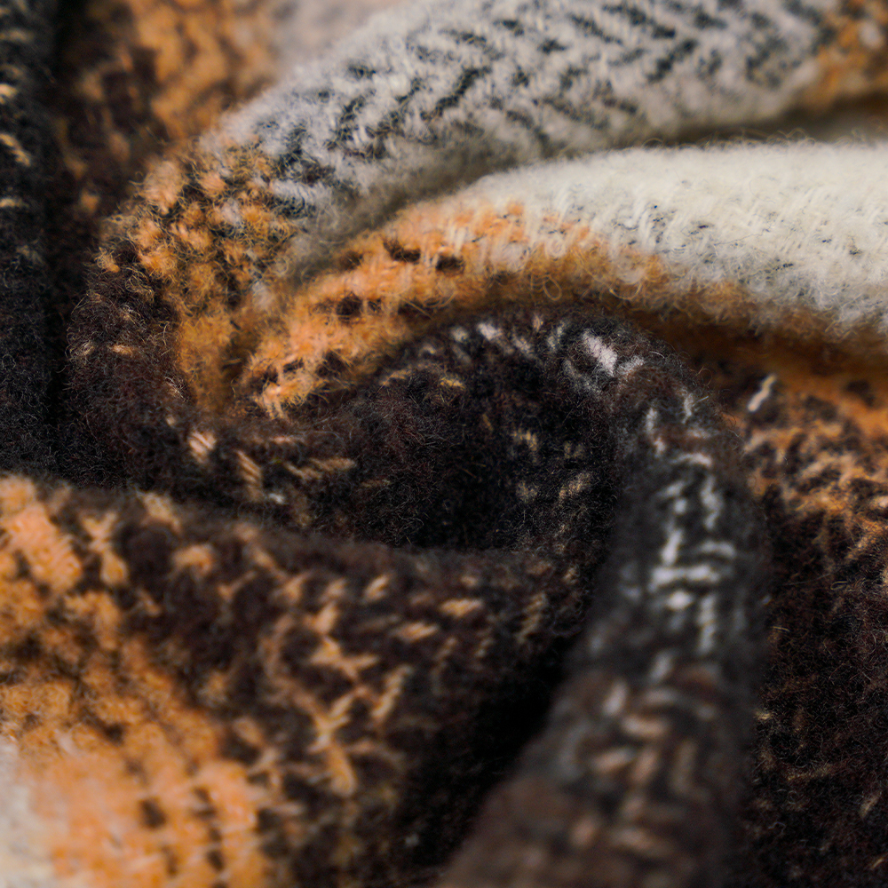 40% Wool, 60% Polyester, 540G/M, Black and White, Circle Tweed Fabric, ML-8021071